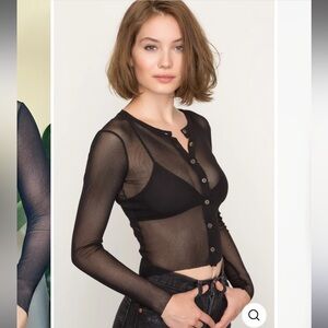 NWT Only Hearts Black Tulle Cardigan - Small